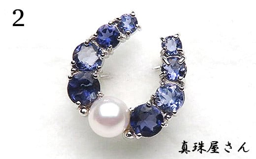 真珠屋さん 可愛い貴石とパール ブローチ 志摩産アコヤ真珠 ( シルバー ) /  真珠 アクセサリー パール 5mm ブローチ 天然石三重県志摩市38000衣類・装飾品・工芸品アクセサリー