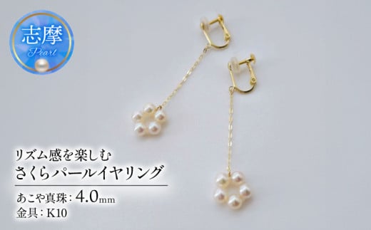 真珠 イヤリング 4.0mm K10 10金 ネジバネ式 ゴールド パール ベビーパール アコヤ アクセサリー ジュエリー ファッション  冠婚葬祭 慶事 誕生日 結婚式 記念日 お祝い 贈答用 贈り物 ギフト プ