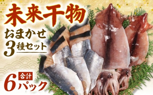 未来干物 おまかせ3種セット 合計6パック 干物 ひもの 冷凍 おまかせ お楽しみ 朝食 夕食 お惣菜 おかず 骨なし 簡単調理 三重県 志摩市 伊勢 志摩 10000円 1万円 一万円三重県志摩市10000魚介・