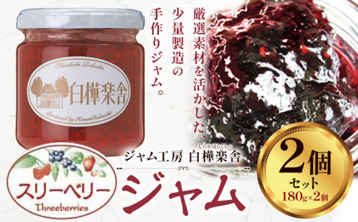 ジャム スリーベリージャム 2個 180g × 2個  豊年楽市有限会社《30日以内に出荷予定(土日祝除く)》千葉県 流山市 パン ラズベリー ストロベリー いちご ブルーベリー スリーベリー千葉県流山