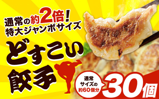餃子 どすこい餃子 冷凍 30個 浜あげ吉田屋 《30日以内に出荷予定(土日祝除く)》千葉県 流山市 ぎょうざ ギョウザ 冷凍ぎょうざ 通常の約2倍 サイズ ジャンボ餃子 特大 元力士 が作った 惣菜