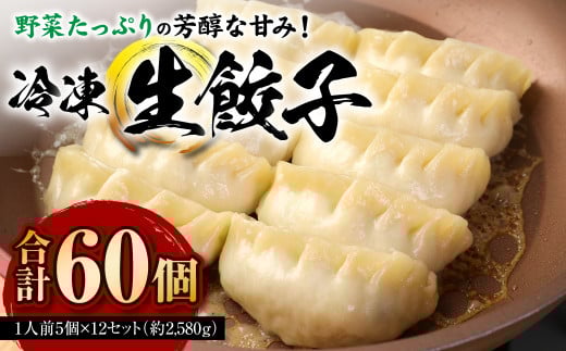 冷凍生餃子(1人前5個)×12セット / ぎょうざ ギョーザ 手作り ヘルシー 東京都東京都武蔵野市24000鍋セット・総菜・加工食品総菜