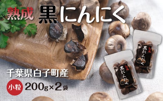 黒にんにく 200g(小粒)×2袋 ふるさと納税 にんにく ニンニク 大蒜 ガーリック 黒にんにく 黒ニンニク 黒大蒜 熟成 野菜 健康食品 千葉県 白子町  SHR002千葉県白子町8000野菜・きのこその他 野菜