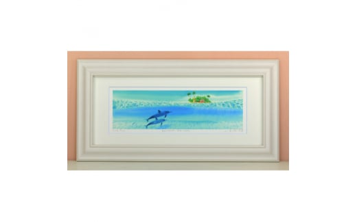 栗乃木ハルミ版画額装品「beneath the sea」【1334316】埼玉県川口市50000衣類・装飾品・工芸品その他 装飾品・工芸品