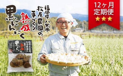 【12ヶ月定期便】<農薬不使用>八女八片黒にんにく(30g×8袋)メロンの3.5倍の甘さで臭わない!福岡県八女市144000野菜・きのこその他 野菜