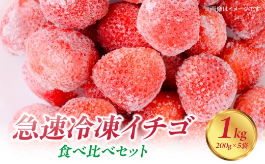 【急速冷凍イチゴ】食べ比べセット★グラニュー糖「なし」★|1キロ 冷凍いちご福岡県八女市12000果物・フルーツいちご