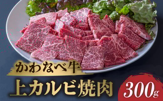 023-21 かわなべ牛上カルビ焼肉300g鹿児島県南九州市26000肉牛肉