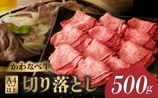 023-18 A4ランク以上!かわなべ牛切り落とし500g鹿児島県南九州市16000肉牛肉