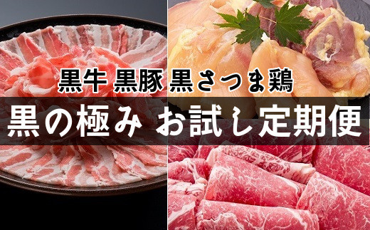 【全3回】黒の極み お試し定期便 KURO-TR鹿児島県南九州市30000肉牛肉