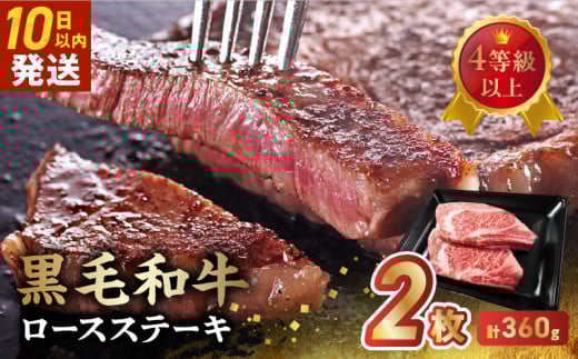027-103 4等級以上!黒毛和牛ロースステーキ 2枚鹿児島県南九州市11500肉牛肉