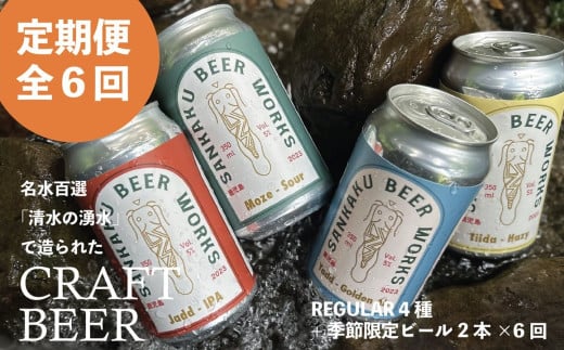 【全6回】Sankaku Beer Works クラフトビール定期便 127-04鹿児島県南九州市88000酒・アルコールビール・発泡酒