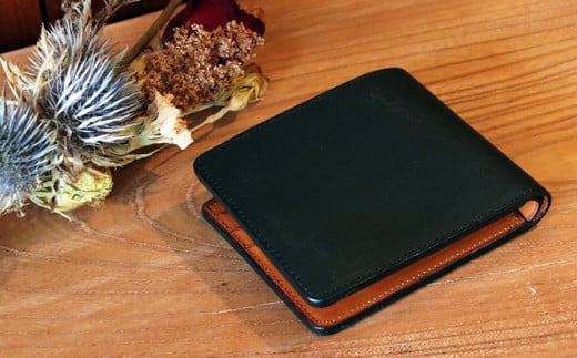 【DR06W】本革製二つ折り財布<カラー:ワイン>鳥取県南部町110000衣類・装飾品・工芸品財布
