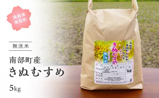 【IT10】<令和7年産・新米>鳥取県南部町産「無洗米きぬむすめ」5kg お米 おこめ こめ コメ キヌムスメ 無洗 板谷米穀店鳥取県南部町17000米・パン無洗米