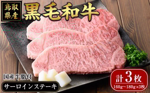 鳥取黒毛和牛サーロインステーキ(計3枚)【sm-AP002】【いろは精肉本店】鳥取県境港市40000肉牛肉