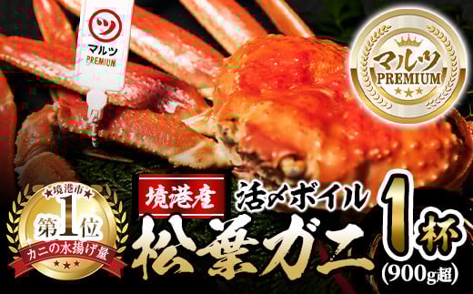 <11月中旬〜順次発送予定><土日祝着※指定日不可>【マルツPREMIUM】活〆ボイル松葉蟹(900g〜)【sm-AL013-B】【マルツ】鳥取県境港市134000魚介・海産物カニ