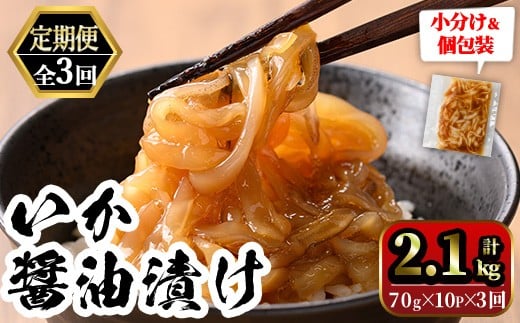 <定期便3回>ご飯がススム!網元直伝の漁師飯!いか醤油漬けセット(700g×3ヶ月・計2.1kg)【sm-AJ008】【福栄】鳥取県境港市36000魚介・海産物イカ・タコ・ウニ