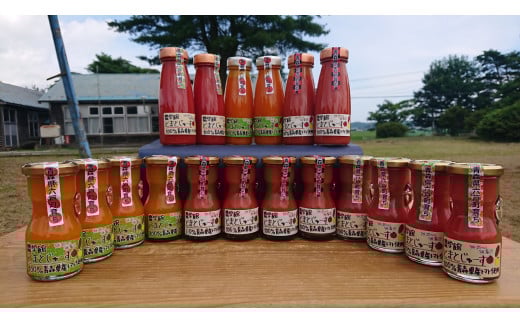 E-16絞ったまんまのトマトジュースセット(3種)2セット青森県六戸町26000お茶・飲料果汁・野菜飲料