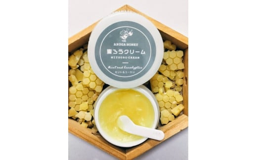 213 みつろうクリーム(ミント&ユーカリの香り) 25ml スパチュラ付き長野県辰野町9000鍋セット・総菜・加工食品ジャム・はちみつ