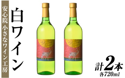 ワイン2本セット(白ワイン×2本)酒 お酒 アルコール ぶどう 葡萄 安心院産 飲み比べ セット【100802201】【百笑一喜】大分県宇佐市17000酒・アルコールワイン