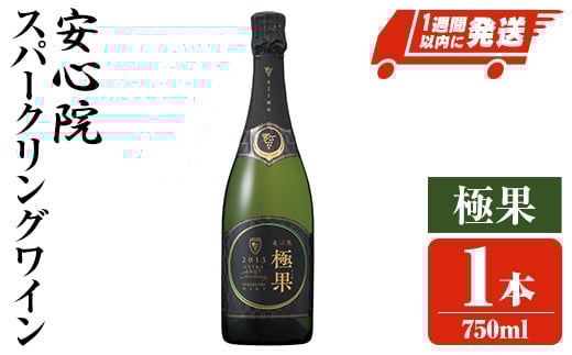 安心院スパークリングワイン 極果(熟成白) 2013(750ml)酒 お酒 ワイン スパークリングワイン ぶどう 葡萄【107305200】【時枝酒店】大分県宇佐市82000酒・アルコールワイン