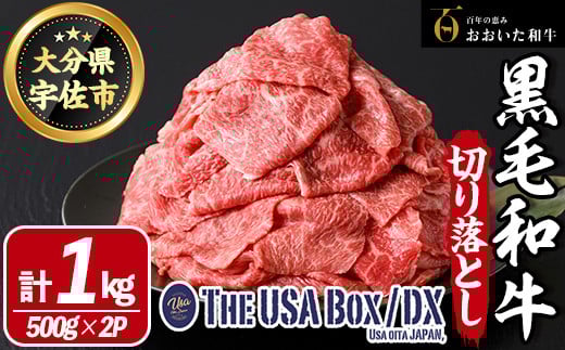 おおいた和牛 切り落とし THE USA Box/DX(500g×2P) 牛肉 黒毛和牛 A4 お肉【114004301】【一般社団法人 地域商社USA】大分県宇佐市24000肉牛肉