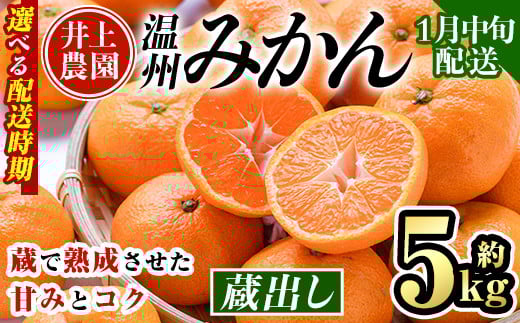 <1月中旬より順次発送予定>大分県宇佐市産 蔵出し みかん(約5kg)ミカン 蜜柑 柑橘 フルーツ 果物 くだもの 果実 国産 熟成【103640100】【井上農園】大分県宇佐市7000果物・フルーツみかん・
