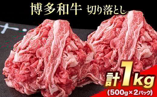 博多和牛 切り落とし1000g (500gx2パック)《30日以内に出荷予定(土日祝除く)》福岡県鞍手町13000肉牛肉
