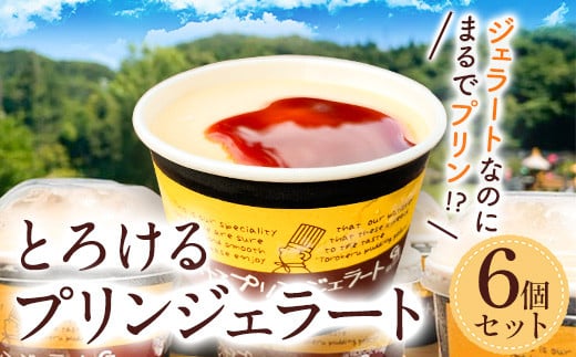 とろけるプリンジェラート 90ml×6個 グローバルアリーナ 《45日以内に出荷予定(土日祝除く)》 プリン ジェラート GA倶楽部 デザート 味宝卵 お菓子 スイーツ 冷凍福岡県鞍手町13500菓子・スイ