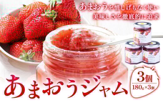 あまおうジャム 180g×3個 南国フルーツ株式会社《4月上旬-4月末頃出荷》福岡県 鞍手町 あまおう いちご ジャム 果物 福岡県鞍手町11500鍋セット・総菜・加工食品ジャム・はちみつ