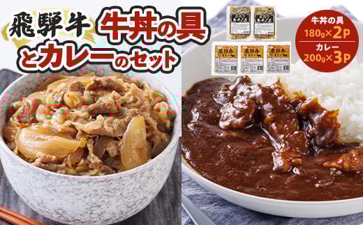 飛騨牛牛丼の具とカレーのセット【1213292】岐阜県笠松町11000鍋セット・総菜・加工食品総菜