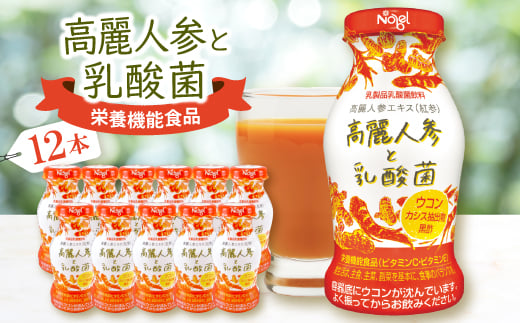 高麗人参と乳酸菌 12本入セット【1664196】岐阜県笠松町7000お茶・飲料その他 お茶・飲料