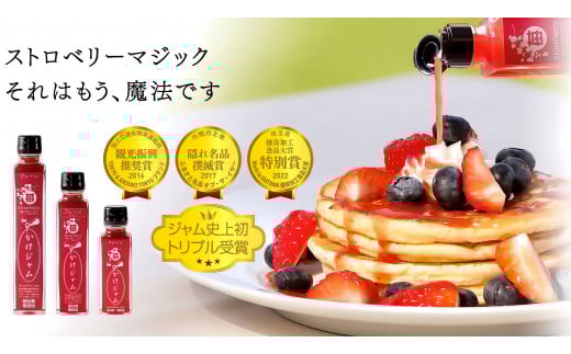 苺のかけジャム中びん3本セット / いちご イチゴ 越谷産イチゴ100% 越谷いちご 手づくり サラサラ かけるジャム 農福商連帯 エシカル消費 埼玉県 No.005埼玉県越谷市14000鍋セット・総菜・加