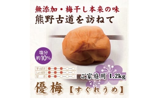 【ご家庭用】紀州南高梅 優梅 約1.2kg 【US16】【準備でき次第、順次発送】和歌山県かつらぎ町12000鍋セット・総菜・加工食品漬物・梅干・キムチ