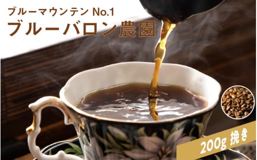 「ブルーマウンテンNO.1 ブルーバロン農園」200g 挽き兵庫県21000お茶・飲料コーヒー・紅茶