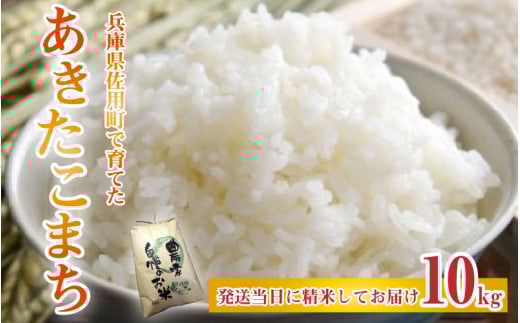 兵庫県佐用町で育てたあきたこまち 10kg  兵庫県産 あきたこまち 減農薬米 精米 お米 特Aランク兵庫県26000米・パン白米