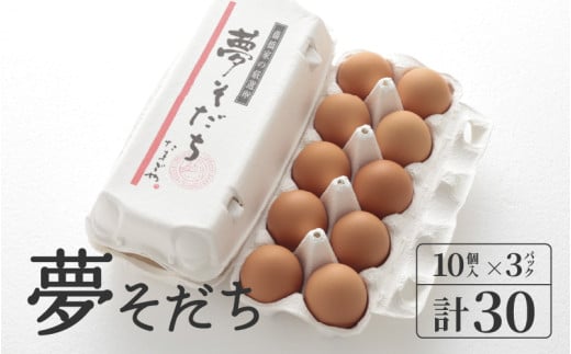 夢そだちおすそ分けセット 10個入×3パック(30個入)兵庫県10000卵・乳製品卵(鶏、烏骨鶏等)
