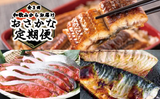【全3回定期便】和歌山からお届け おさかな定期便 サバ・ウナギ・サケ【tkb131】和歌山県古座川町68000魚介・海産物鮮魚
