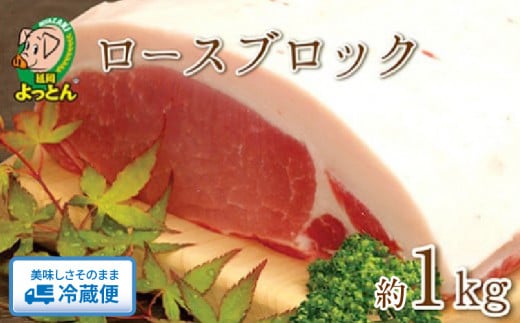 延岡よっとん ロースブロック約1kg N003-YA966宮崎県延岡市19000肉豚肉