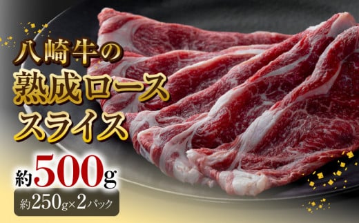 八崎牛の熟成ローススライス約250g×2 N0105-YC906宮崎県延岡市42000肉牛肉