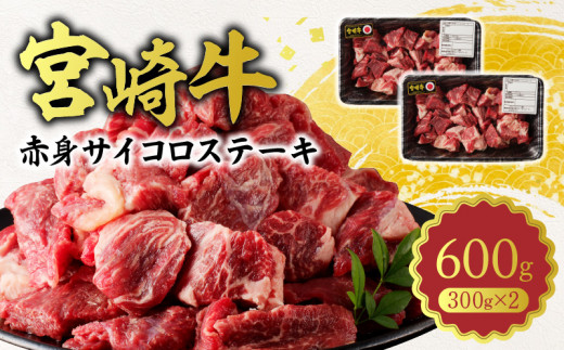 宮崎牛A5ランク 赤身サイコロステーキ600g N0140-YA961宮崎県延岡市19000肉牛肉