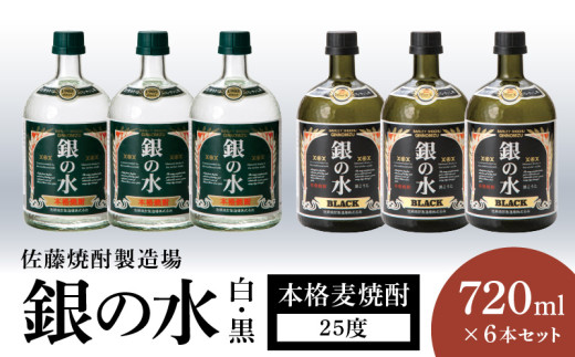 銀の水 白黒 720ml 6本セット N0115-YC412宮崎県延岡市36000酒・アルコール焼酎