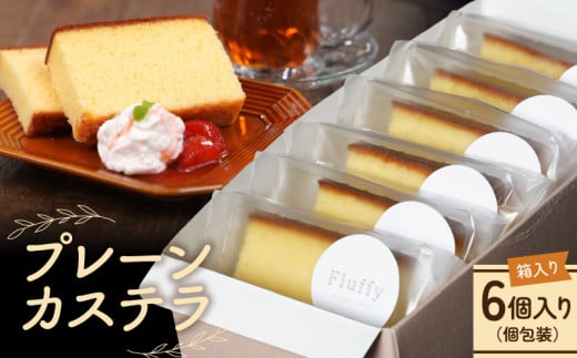 プレーンカステラ 6個入り【箱入り】 N0197-YA0400宮崎県延岡市9000菓子・スイーツケーキ・カステラ