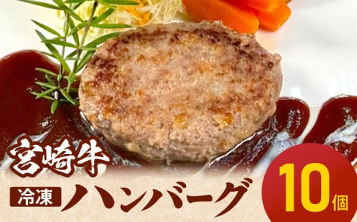 宮崎牛ハンバーグ100g×10個 N124-YD0199宮崎県延岡市42000肉加工肉(ハム・ソーセージ等)