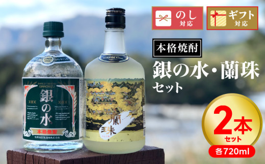 【本格焼酎】銀の水・蘭珠セット N076-YA863宮崎県延岡市18000酒・アルコール焼酎