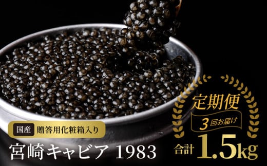 【3か月定期便】宮崎キャビア1983 500g N027-YQ004宮崎県延岡市2018000魚介・海産物明太子・その他魚卵