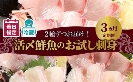 人気のお刺身3ヶ月定期便 少量2種ずつお届け N019-YC911宮崎県延岡市39000魚介・海産物