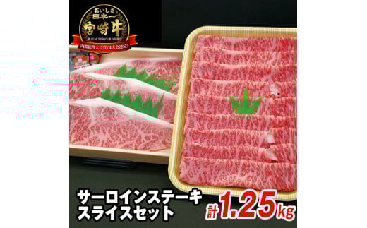 宮崎牛サーロインステーキ・スライスセット N023-YZF003宮崎県延岡市101000肉牛肉