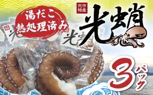 BQ002 光蛸(湯だこ・熱処理済み)山口県光市13000魚介・海産物貝類