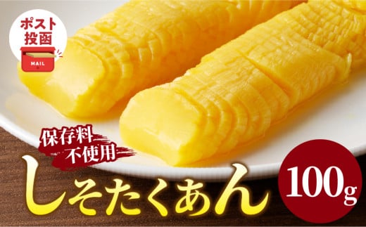 \ポスト投函/しそたくあん100g 漬物 おかず 野菜 加工品 国産_T037-0031宮崎県都農町2000鍋セット・総菜・加工食品漬物・梅干・キムチ