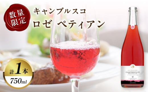 【数量限定】キャンブルスコ・ロゼ ペティアン (計1本) 酒 ワイン アルコール 国産_T014-019宮崎県都農町12000酒・アルコールワイン